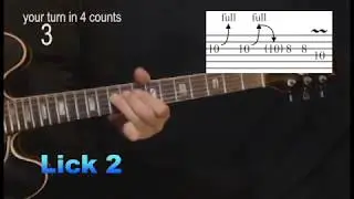 Easy Blues Guitar Lead-3 note lick trainer