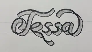 3d Drawing Calligraphy Name For Beginners / How To Draw Art On Paper Step By Step 60