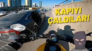 Sabah Trafiğinde Kapısız Giden Araba | Motosiklet Sürerken Bunları Yapma!