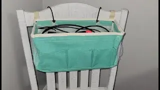 Lilithye Bedside Caddy Bedside Organizer Bedside Storage Caddy with Fixed Straps and Water Bottle Ho