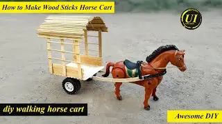 How to Make Horse Cart with Wood Sticks diy - Ultra Ideas