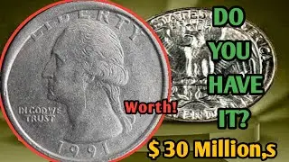 1991-P Washington Quarter Rare Coin Worth Money?  Value, Errors, and History?
