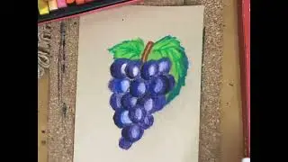 Oil Pastel Drawing- #quickdrawing#livepainting#oilpasteldrawing#drawing#grapedrawing#artist#art