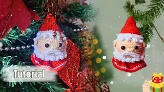 Papá Noel a Crochet: TUTORIAL Fácil y Divertido🎅🎄/Esfera Navideña/Bolas Navideñas/Papá Noel
