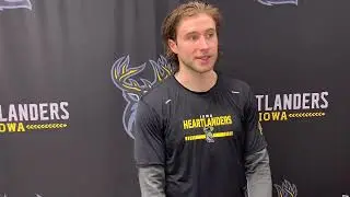 Riley Hughes makes Heartlanders debut Friday vs. Wichita: Mar. 22, 2024