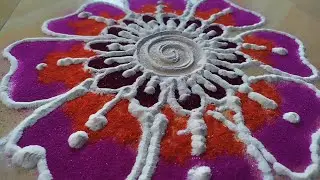 Easy rangoli muggu/easy and simple design/appartment design/quick designs