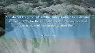 Leviticus 20:23 And do not keep the rules of the nations which I am driving out before you; for they
