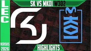 SK vs MKOI Highlights | LEC W3D2 2026 Versus | SK Gaming vs Movistar KOI