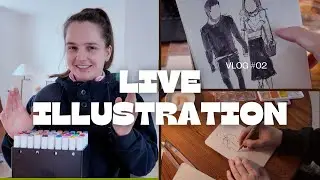 My First Steps in Live Illustration | Portrait Process & Reflection