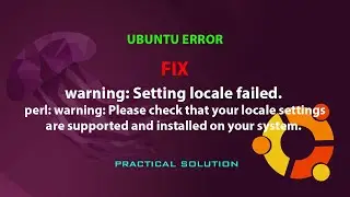 warning: Setting locale failed. check that your locale settings are installed on your system.