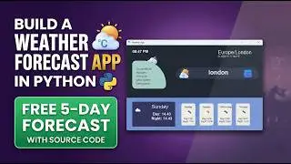 Build a Weather App with 5-Day Forecast Using FREE API | Easy Tutorial (2025)