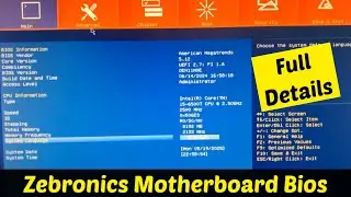 Zebronics H110 Motherboard BIOS SETTING full details in hindi