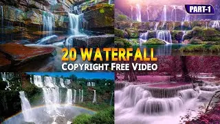 20 Most Beautiful Waterfall Stock Video | 4k VIDEOS | NATURE Relaxing | Free stock footage - Vlog 1