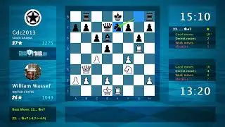 Chess Game Analysis: William Wassef - Gdc2013 : 1-0 (By ChessFriends.com)