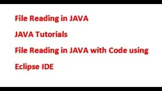 File Reading in Java with code | Java Tutorials | Object Oriented Programming (OOP) in Java