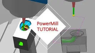PowerMill 2019 Tutorial #82 | Mill 5 Axis Single Port Machining