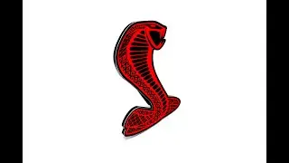 Grill badge Mustang Snake