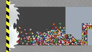 Escape From The Crusher #4 - Marble Race Countries in Algodoo