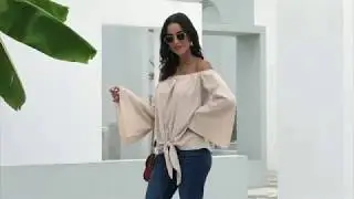 hotsellglobal com off shoulder bell sleeve blouse video