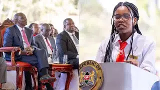 Girl WOWS President Ruto as she powerfully speaks during The President's Award at State House!!