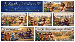 Catholic Reflections - Tuesday 13 January 2026, Tuesday of week 1 in Ordinary Time, Mark 1:21-28
