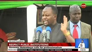 Governor Natembeya calls for professionalism in Trans Nzoia