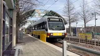 Dallas Dart Light Rail Action at LBJ/Central Station