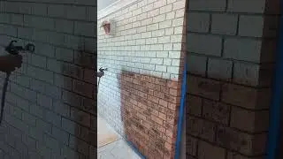 How to spray paint a brick home exterior #exteriorpainting #spraypaintings #homeimprovement