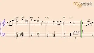 Wedding March - Piano Sheet Music Transcription