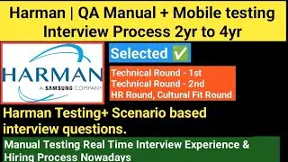 Harman | Manual Mobile Testing Interview Question and answers For  1 to 3yr of Experience| QA Manual