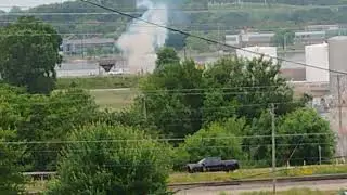 Large Barge fire @ Fuel Depot in Bettendorf, IA