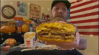 I Almost Lost It On This 🥨 🍔 Pretzel Pubster Burger & Fried Strawberry Cheesecake Bites  