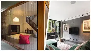 75 Contemporary Gray Floor Family Room Design Ideas You'll Love ✅