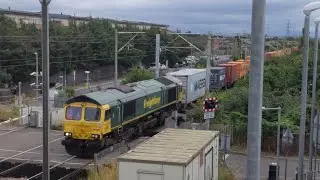 Class 66s passing Rainham