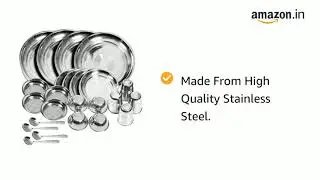stainless steel Dinner set 24 pcs worth Rs 1900 only for 598. CLICK LINK IN DESCRIPTION