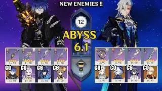 NEW Spiral Abyss 6.1 | C0 Flins Lunar Charged & C0 Neuvillette Freeze | Genshin Impact 【原神】