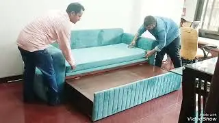 Customized beautiful 3 Seater Sofa Come Bed With Storage 6 by 5