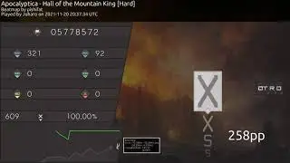 Osu! Apocalyptica - Hall of the Mountain King [Hard] AR11 HDHRDT SS (Rank 1 WW)