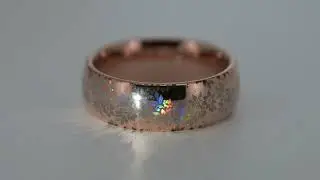 Blooming Light &ndash; Tungsten Ring with Holographic Floral Engraving Light-Activated Jewelry Magic