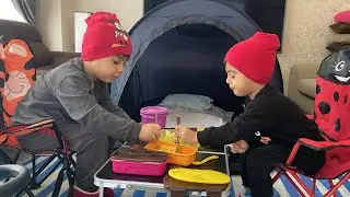 Çocuklarla Evde Kamp ⛺️👦 Kahvaltıdan Tatlıya Keyifli Bir Gün