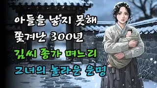 아들을 낳지 못해 쫓겨난 300년 김씨 종가 며느리… 끝내 밝혀진 그녀의 놀라운 운명 | 야담·민담·전설·설화·야사·옛날이야기·오디오북