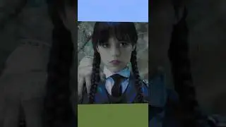 Jenna Ortega WEDNESDAY Minecraft Build Loop! 🤯 #Shorts