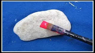 Easy Acrylic On Stone l Autumn Forest Painting l Satisfying Art l Painted Rock