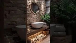 😍 10 BANHEIROS decorados com ROCHA E PEDRA para voc&ecirc; se Inspirar! #inspira&ccedil;&atilde;o #banheirodecorado