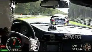 Porsche Sports Cup Spa 2009 eau rouge dreher fast crash schikane in bord camera ReVox Auto