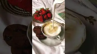 Coffee with cookies | coffee time| chocolate  cookies with coffee #coffee #cookies #strawberry