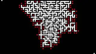Maze generation with Prim's algorithm