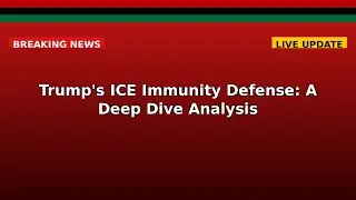 Trump's ICE Immunity Defense: A Deep Dive Analysis