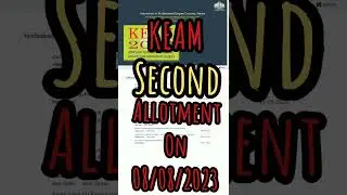KEAM Second Allotment On⁉️ SUBSCRIBE AND BE UP TO DATE 🚫
