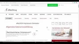 Impressum erstellen mit erecht24